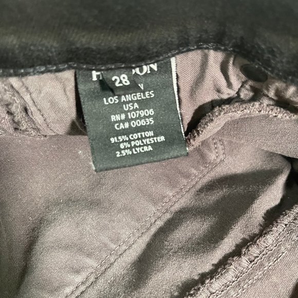 Hudson jeans LeeLoo super skinny crop black stripe jeans 28 - Picture 8 of 9